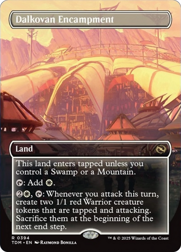 Dalkovan Encampment (Borderless) [Tarkir: Dragonstorm] | Cards and Coasters CA