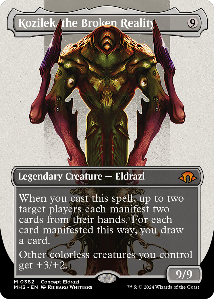 Kozilek, the Broken Reality (Borderless) [Modern Horizons 3] | Cards and Coasters CA