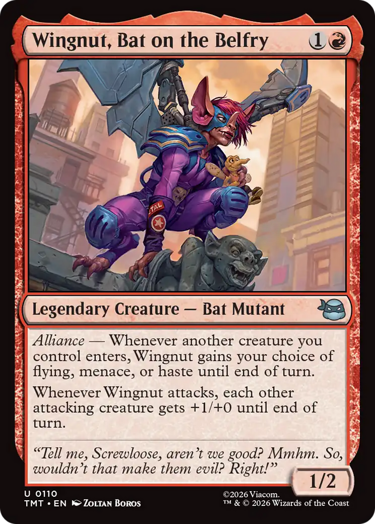 Wingnut, Bat on the Belfry [Teenage Mutant Ninja Turtles] | Cards and Coasters CA