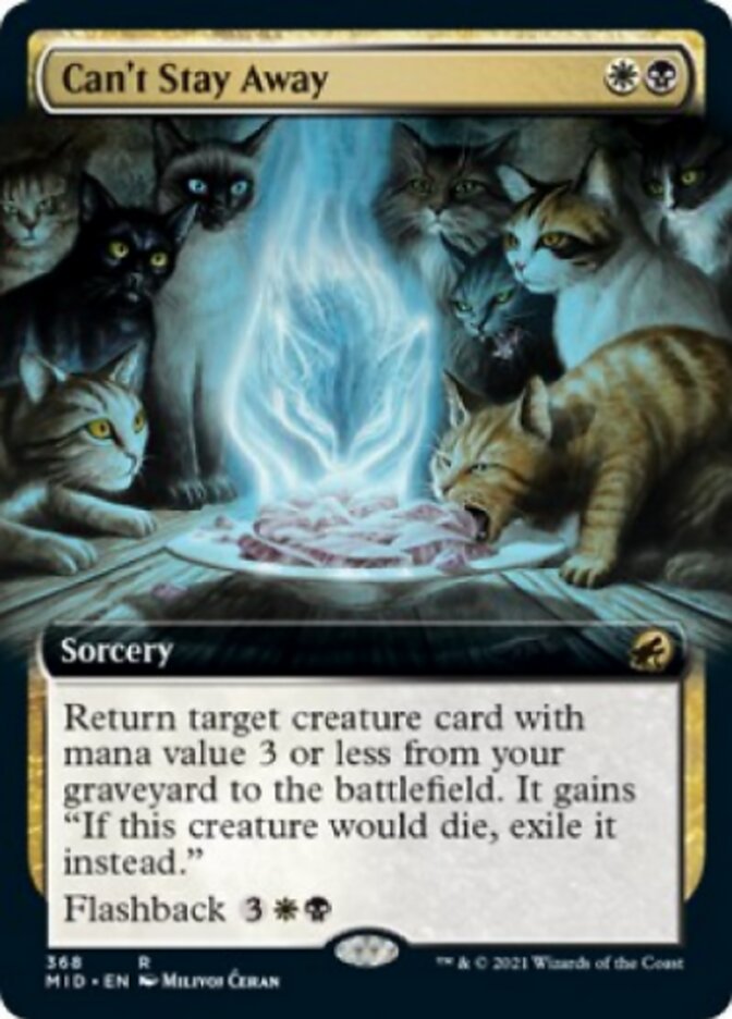 Can't Stay Away (Extended Art) [Innistrad: Midnight Hunt] | Cards and Coasters CA