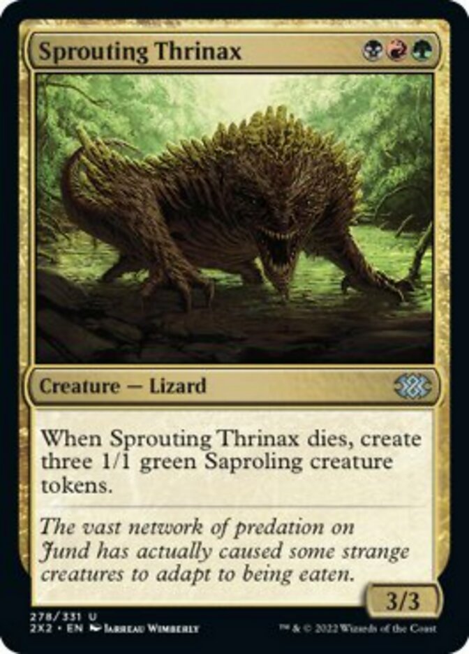 Sprouting Thrinax [Double Masters 2022] | Cards and Coasters CA