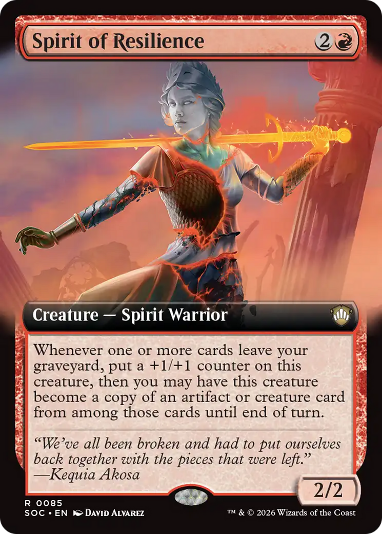 Spirit of Resilience (Extended Art) [Secrets of Strixhaven Commander] | Cards and Coasters CA