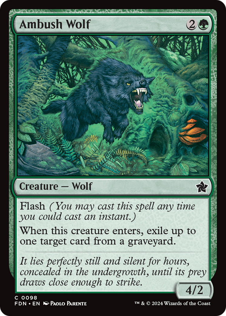 Ambush Wolf [Foundations] | Cards and Coasters CA