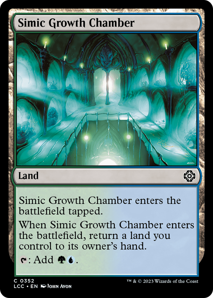 Simic Growth Chamber [The Lost Caverns of Ixalan Commander] | Cards and Coasters CA
