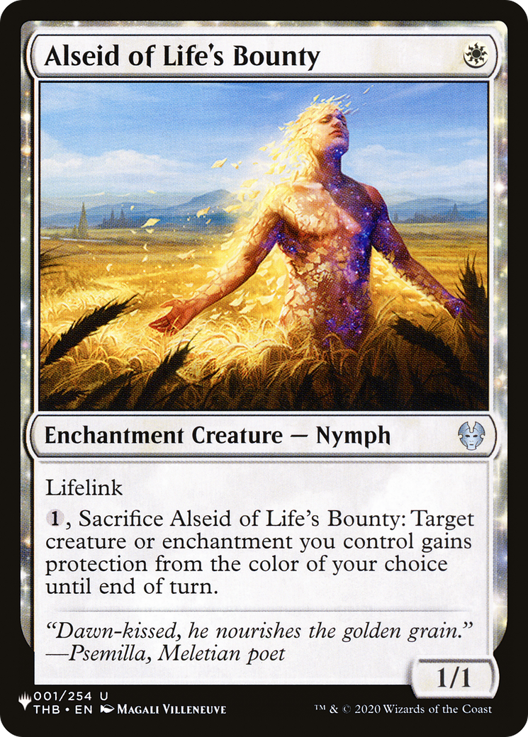 Alseid of Life's Bounty [The List Reprints] | Cards and Coasters CA