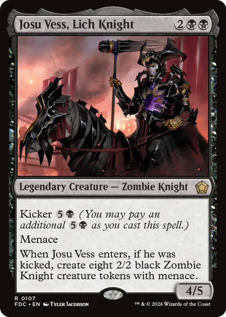 Josu Vess, Lich Knight [Foundations Commander] | Cards and Coasters CA