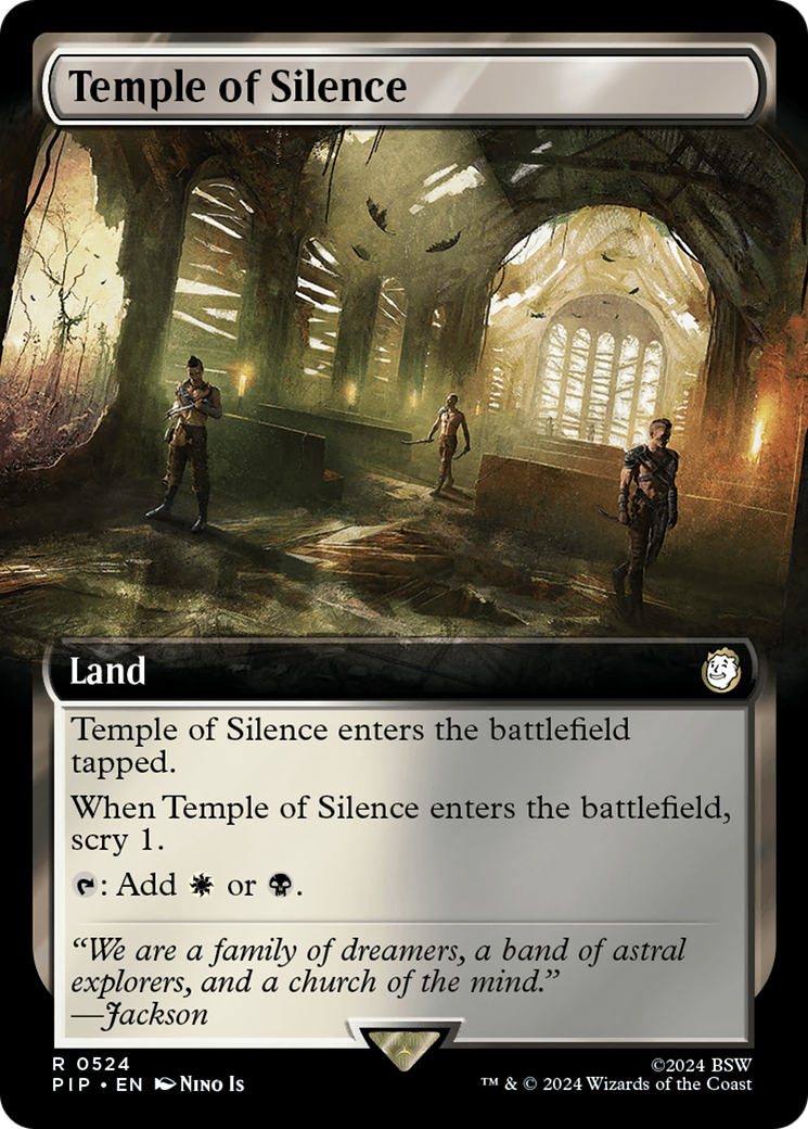 Temple of Silence (Extended Art) [Fallout] | Cards and Coasters CA