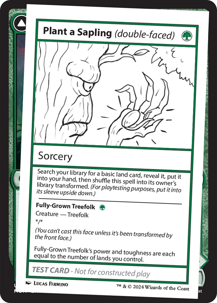 Plant a Sapling (double-faced) [Mystery Booster 2 Playtest Cards] | Cards and Coasters CA