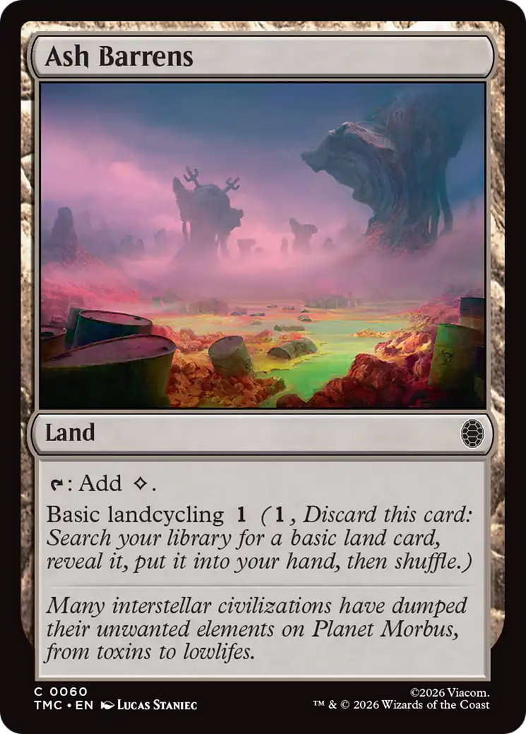 Ash Barrens [Teenage Mutant Ninja Turtles Commander] | Cards and Coasters CA