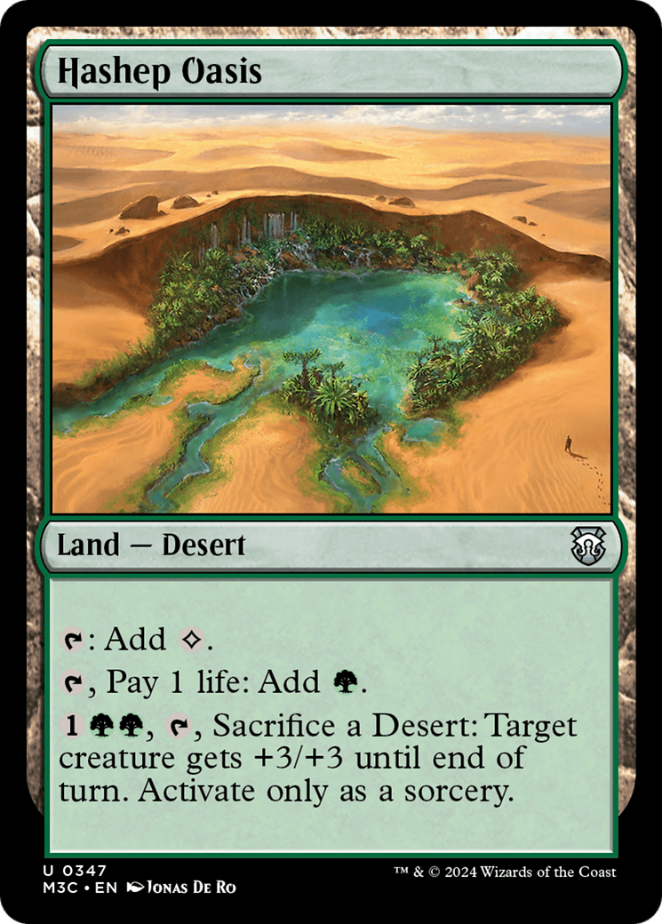 Hashep Oasis (Ripple Foil) [Modern Horizons 3 Commander] | Cards and Coasters CA