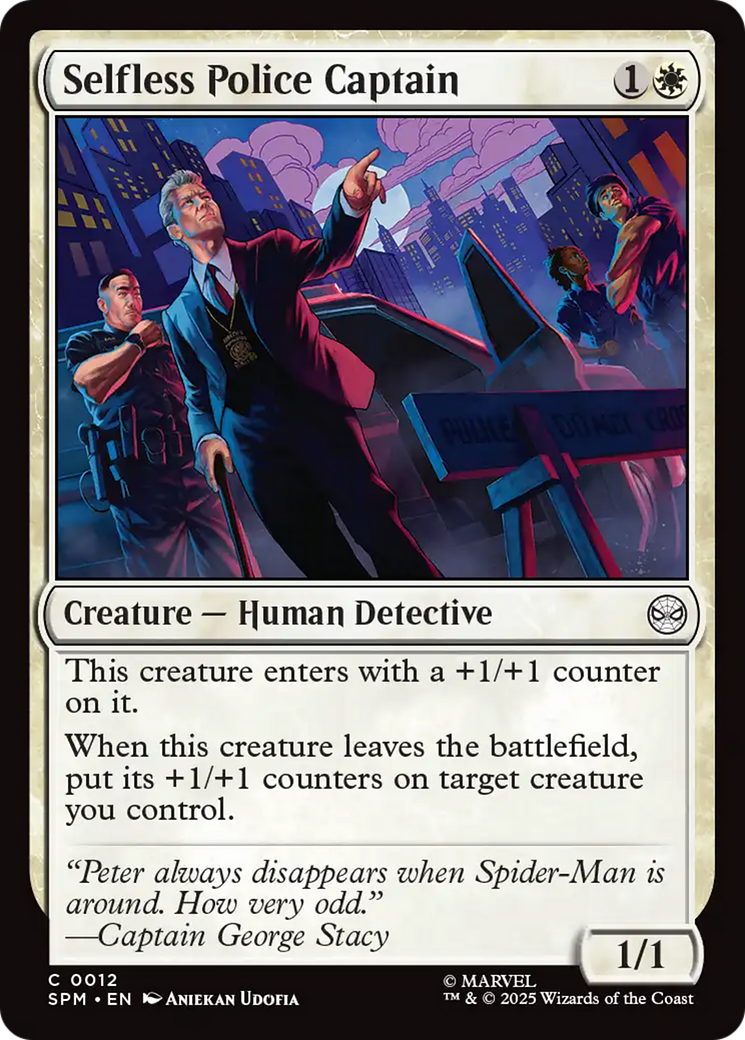 Selfless Police Captain [Marvel's Spider-Man] | Cards and Coasters CA