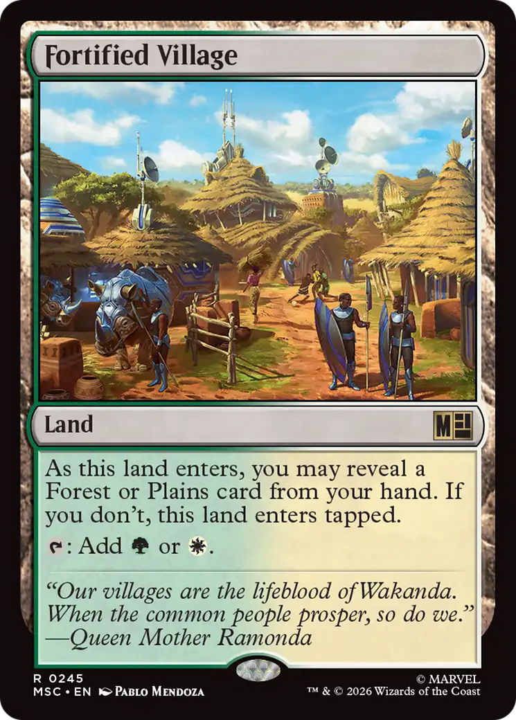 Fortified Village (Surge Foil) [Marvel Super Heroes Commander] | Cards and Coasters CA