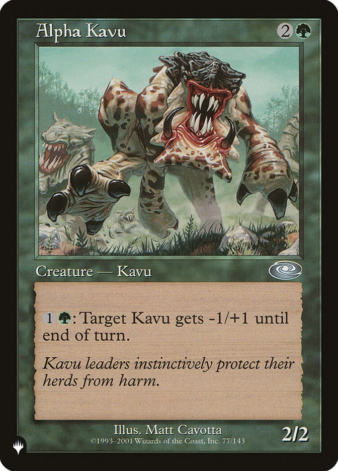Alpha Kavu [The List] | Cards and Coasters CA