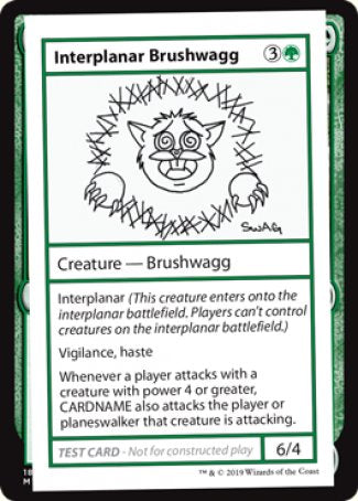 Interplanar Brushwagg (2021 Edition) [Mystery Booster Playtest Cards] | Cards and Coasters CA