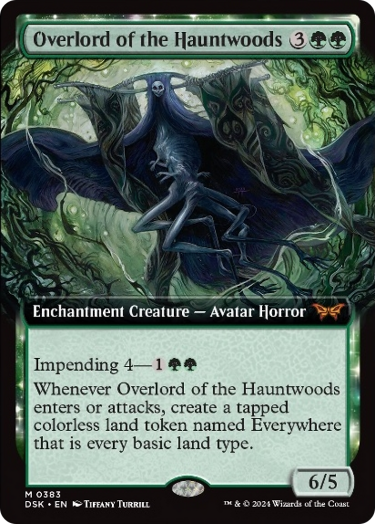 Overlord of the Hauntwoods (Extended Art) [Duskmourn: House of Horror] | Cards and Coasters CA