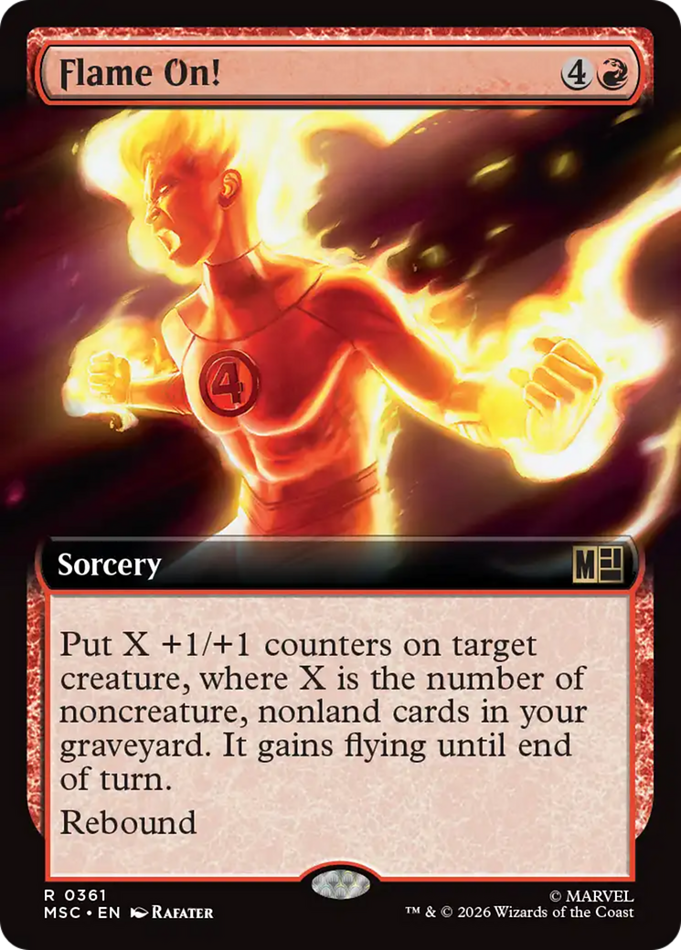 Flame On! (Extended Art) [Marvel Super Heroes Commander] | Cards and Coasters CA