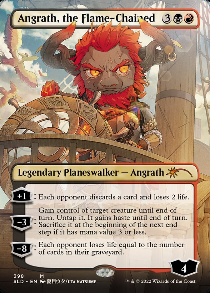 Angrath, the Flame-Chained (Borderless) [Secret Lair Drop Series] | Cards and Coasters CA