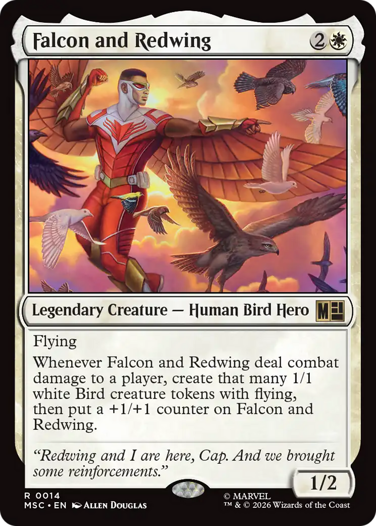 Falcon and Redwing [Marvel Super Heroes Commander] | Cards and Coasters CA