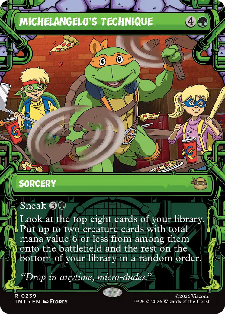 Michelangelo's Technique (Showcase) [Teenage Mutant Ninja Turtles] | Cards and Coasters CA