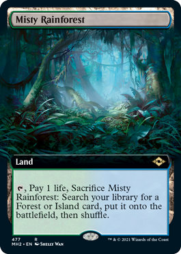 Misty Rainforest (Extended Art) [Modern Horizons 2] | Cards and Coasters CA