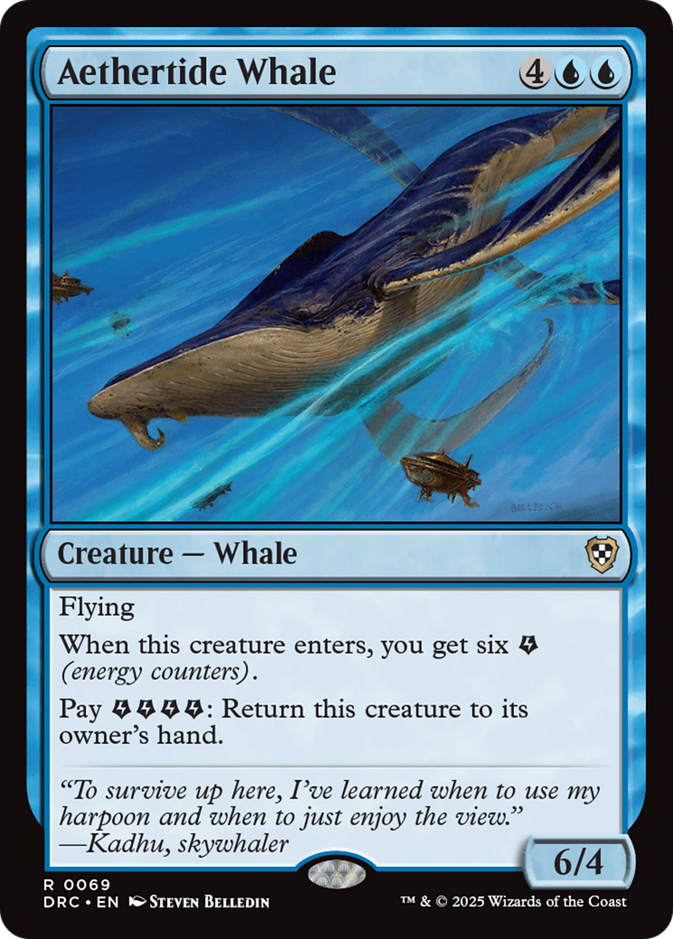 Aethertide Whale [Aetherdrift Commander] | Cards and Coasters CA