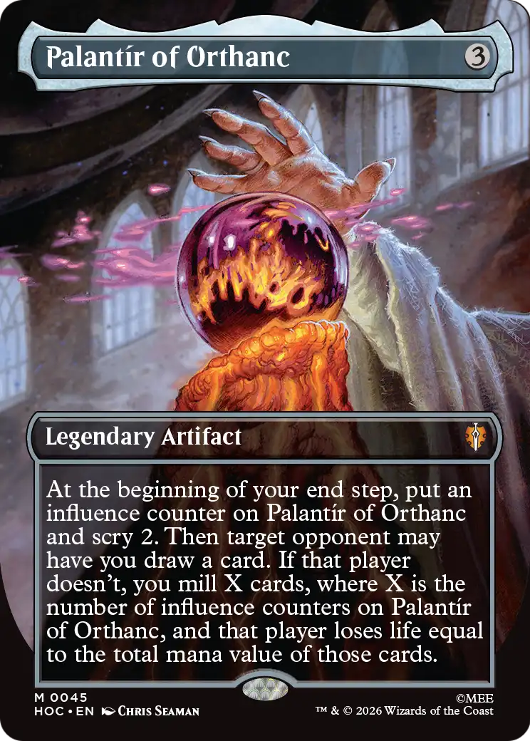 Palantir of Orthanc (Borderless) [The Hobbit: Eternal-Legal] | Cards and Coasters CA