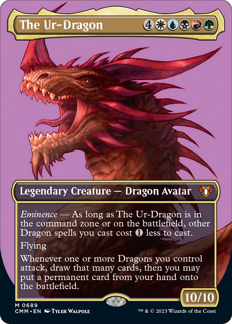 The Ur-Dragon (Borderless Profile) [Commander Masters] | Cards and Coasters CA