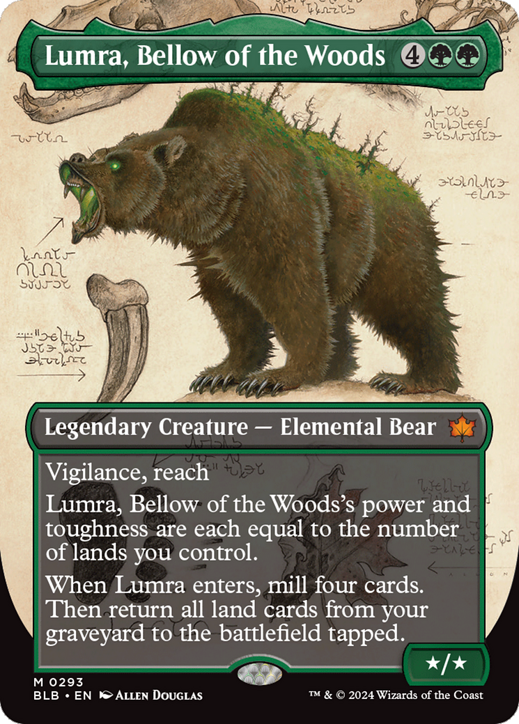 Lumra, Bellow of the Woods (Borderless) (0293) [Bloomburrow] | Cards and Coasters CA