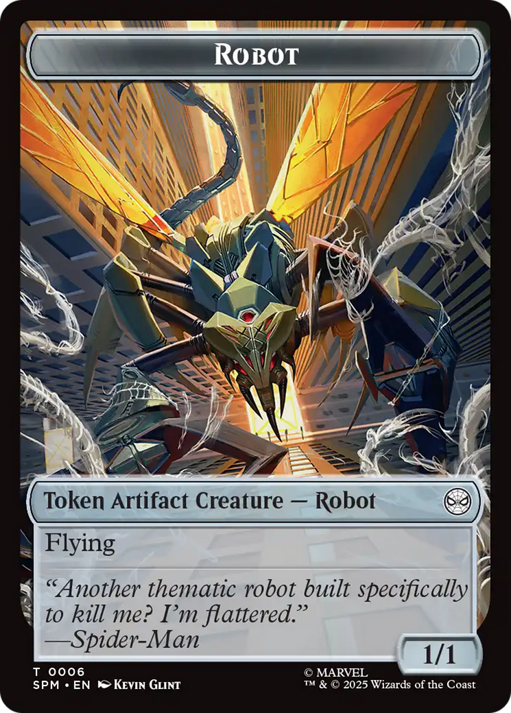 Food // Robot Double-Sided Token [Marvel's Spider-Man Tokens] | Cards and Coasters CA