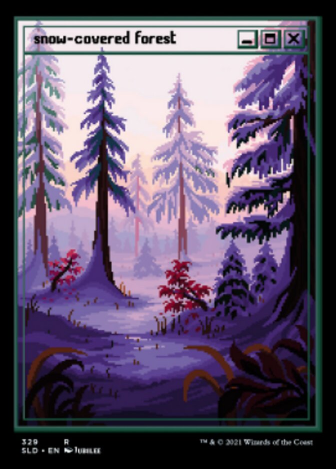 Snow-Covered Forest (Foil Etched) [Secret Lair Drop Series] | Cards and Coasters CA