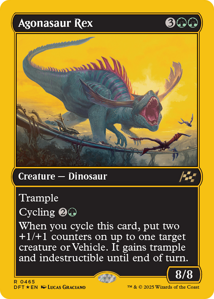 Agonasaur Rex (First-Place Foil) [Aetherdrift] | Cards and Coasters CA