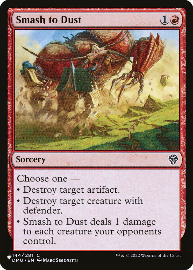 Smash to Dust [The List Reprints] | Cards and Coasters CA