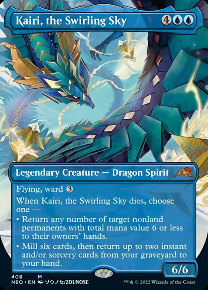 Kairi, the Swirling Sky (Borderless Alternate Art) [Kamigawa: Neon Dynasty] | Cards and Coasters CA