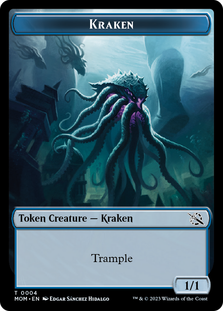 Kraken Token [March of the Machine Tokens] | Cards and Coasters CA