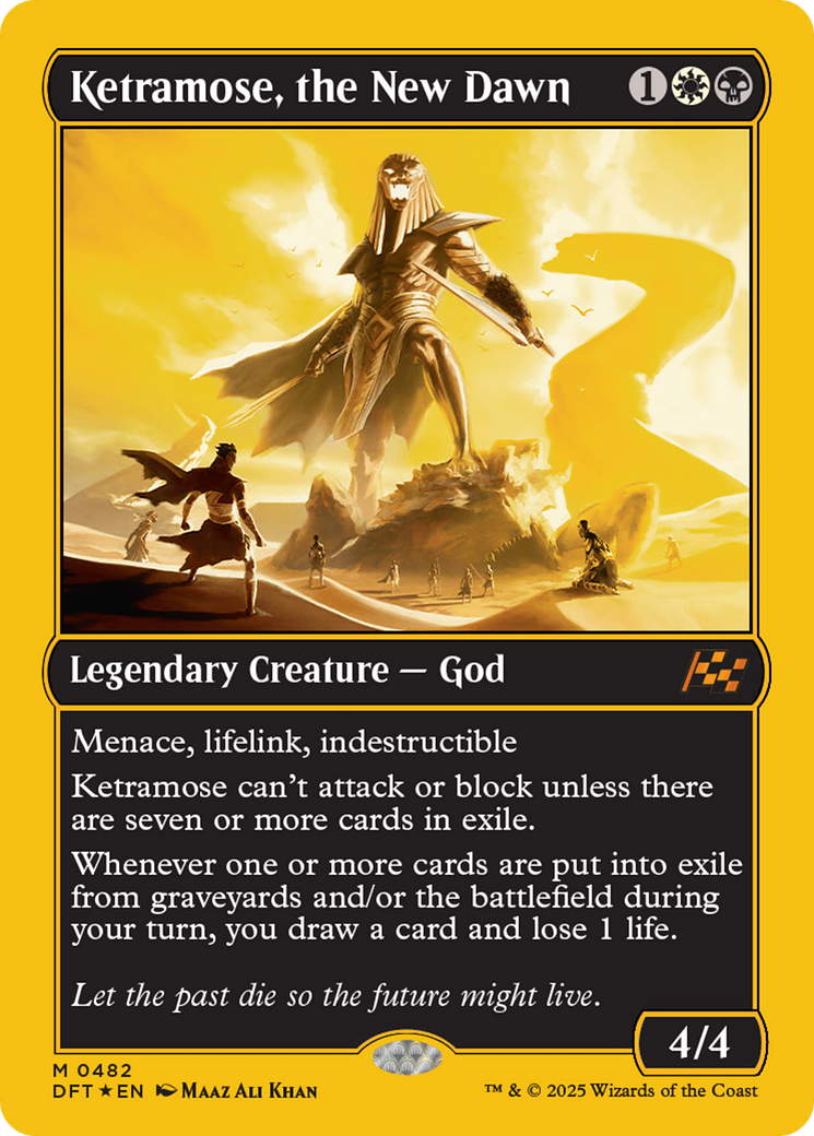 Ketramose, the New Dawn (First-Place Foil) [Aetherdrift] | Cards and Coasters CA