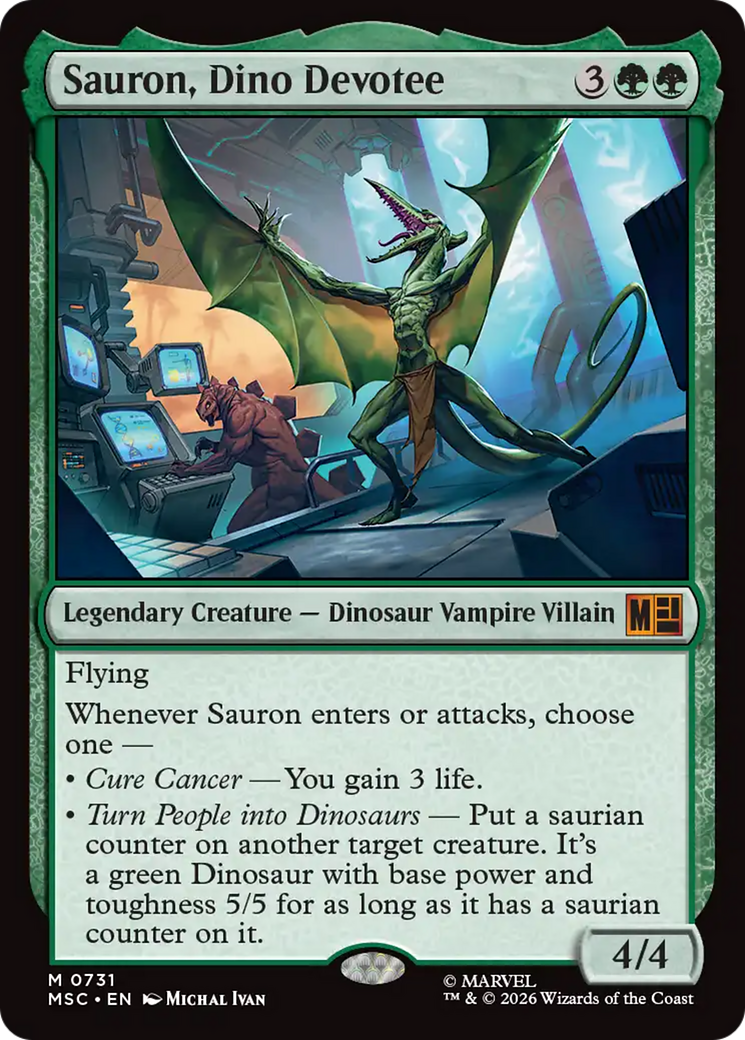 Sauron, Dino Devoteee [Marvel Super Heroes Commander] | Cards and Coasters CA