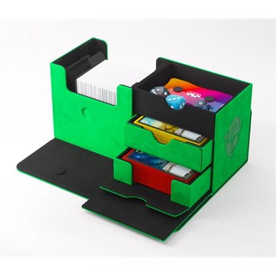 Gamegenic Deck Box: The Academic 133+ Green / Black | Cards and Coasters CA
