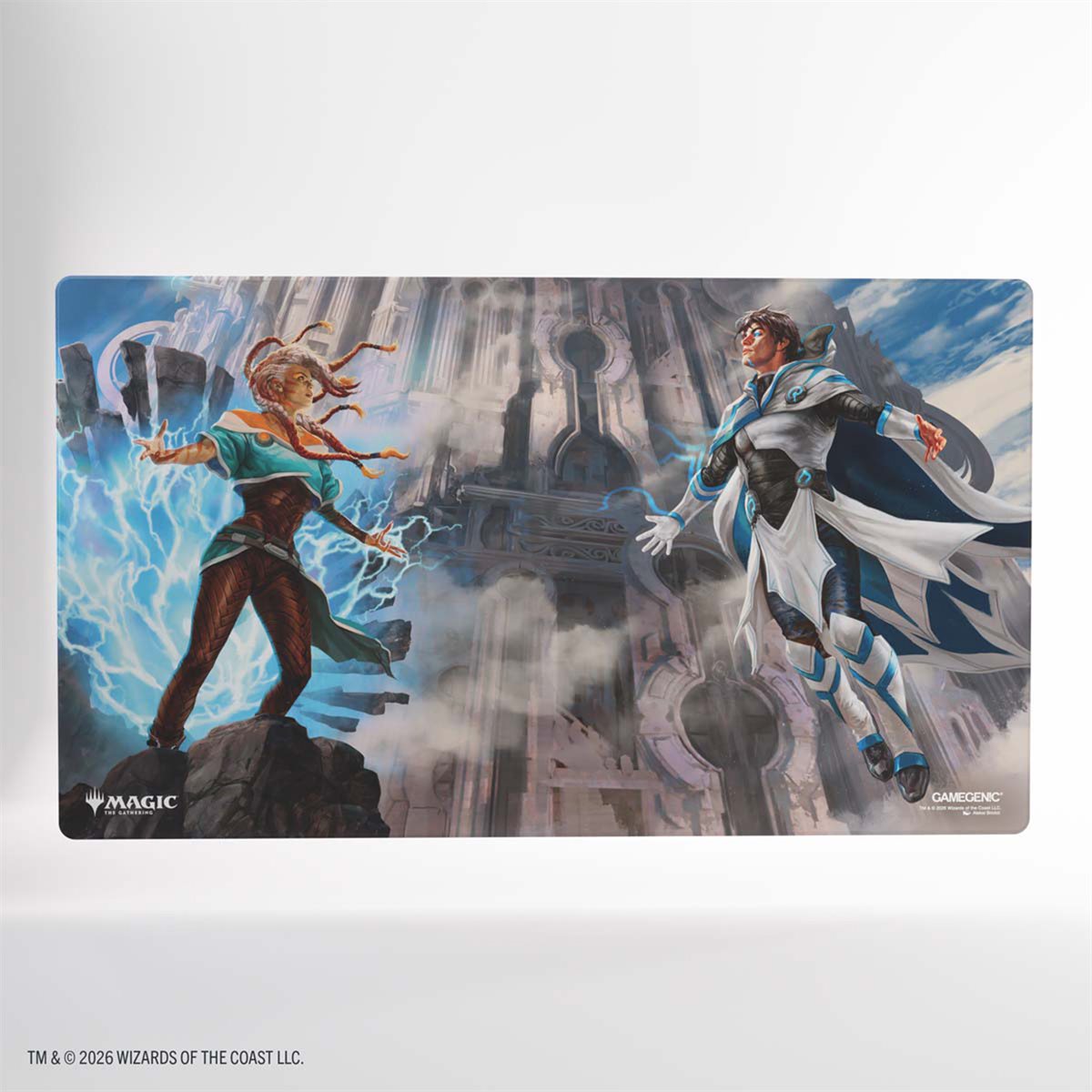 Magic the Gathering- Reality Fracture Shiny Playmat - Tam Beleren, Conflicted / Jace, Building Reality | Cards and Coasters CA