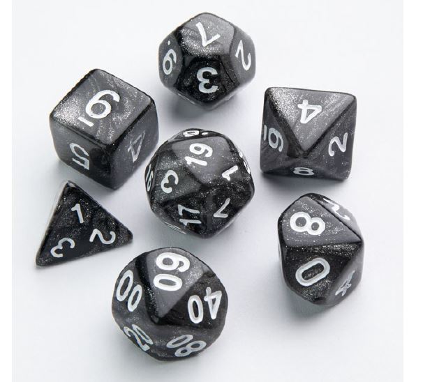 Gamegenic: RPG DIce Set: Moon | Cards and Coasters CA