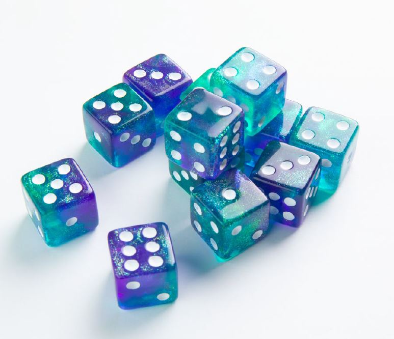 Gamegenic:  Dice D6 X12 Neptune | Cards and Coasters CA