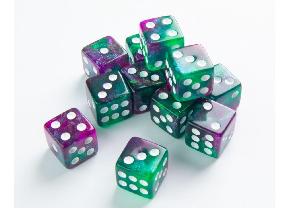 Gamegenic  Dice D6 X12 Aurora | Cards and Coasters CA