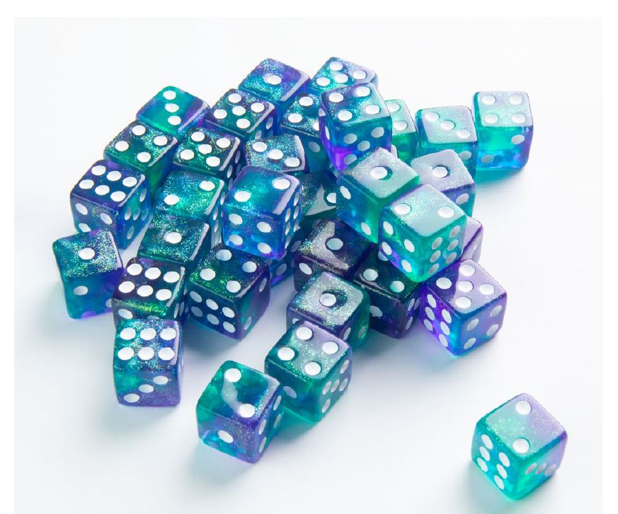 Gamegenic:  Dice D6 X36 Neptune | Cards and Coasters CA