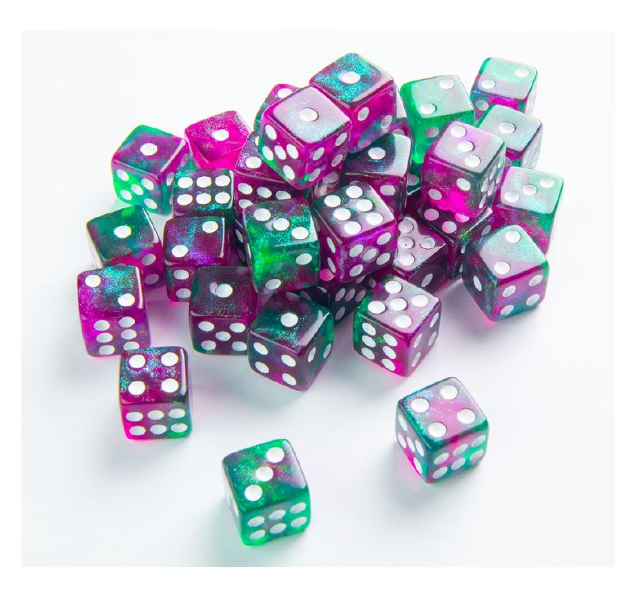 Gamegenic:  Dice D6 X36 Aurora | Cards and Coasters CA