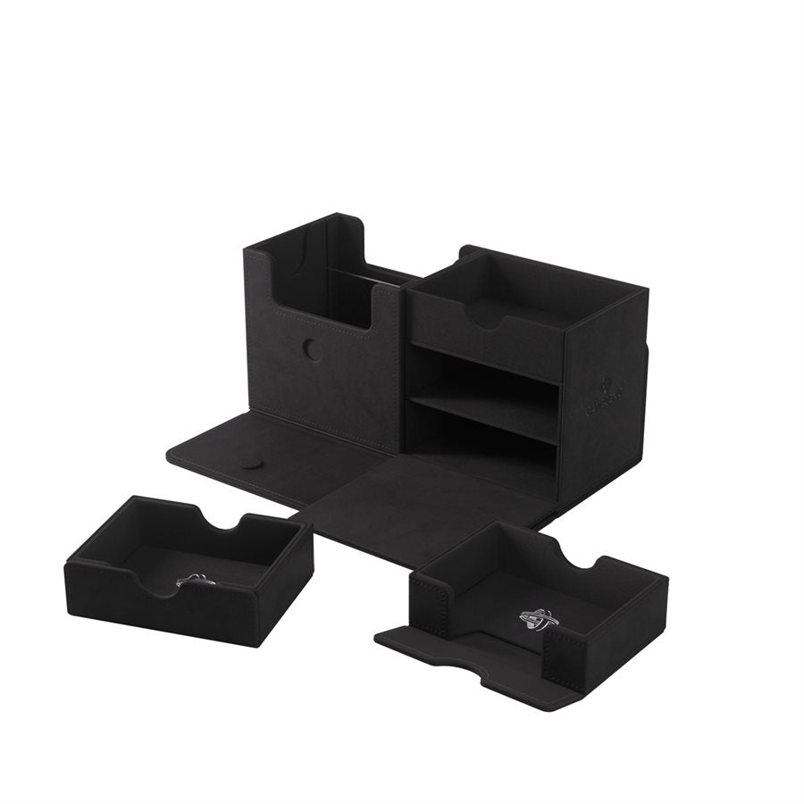 Gamegenic Deck Box: The Academic 133+ Black / Black (Stealth Edition) | Cards and Coasters CA