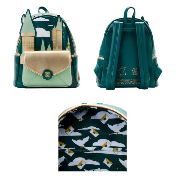 Loungefly: Backpack: Harry Potter Golden Hogwarts Castle | Cards and Coasters CA