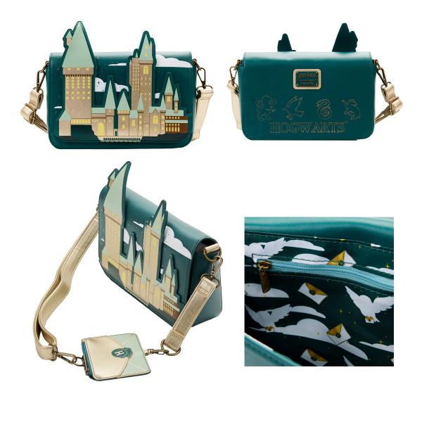 Loungefly: Crossbody: Harry Potter Golden Hogwarts | Cards and Coasters CA