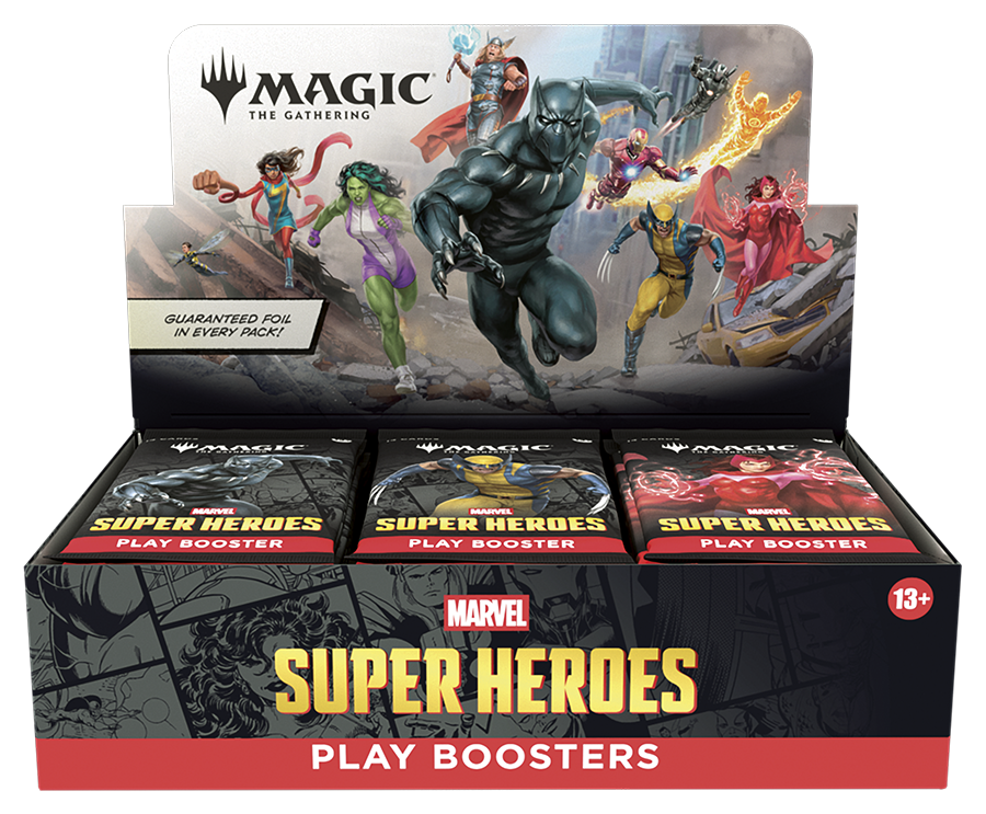 Magic: The Gathering - Marvel Super Heroes - Play Booster Box | Cards and Coasters CA