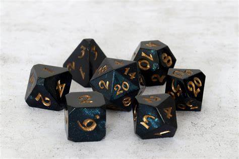 Die Hard - 7 dice RPG set Avalore Enchanted Omen | Cards and Coasters CA