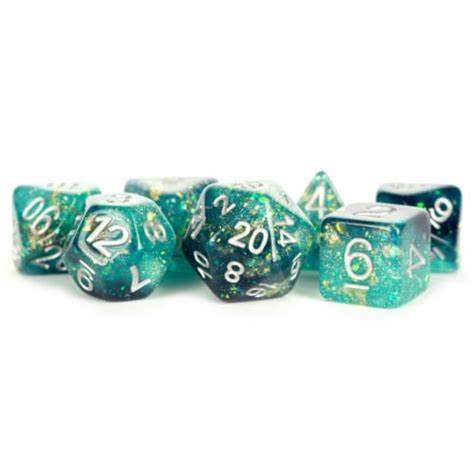 FanRoll Dice Set: Eternal Teal Black | Cards and Coasters CA