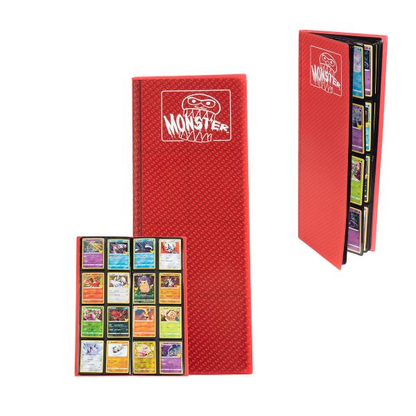 Monster: Binder 8 Pocket Holofoil Tower Red Binder | Cards and Coasters CA